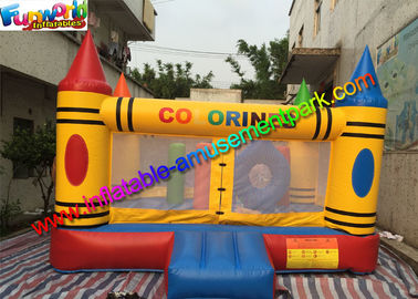 Customized Inflatable Commercial Bouncy Castles / House With 0.55mm PVC Tarpaulin