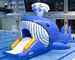 Aquatic Park Games Jumbo Inflatable Dolphin Water Slide With Obstacle Tunnle