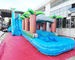 Long Palm Tree Commercial Bounce House Water Slide Multi Color